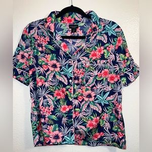 Cynthia Rowley Sleepwear Tropical Floral Print PJ Set Small